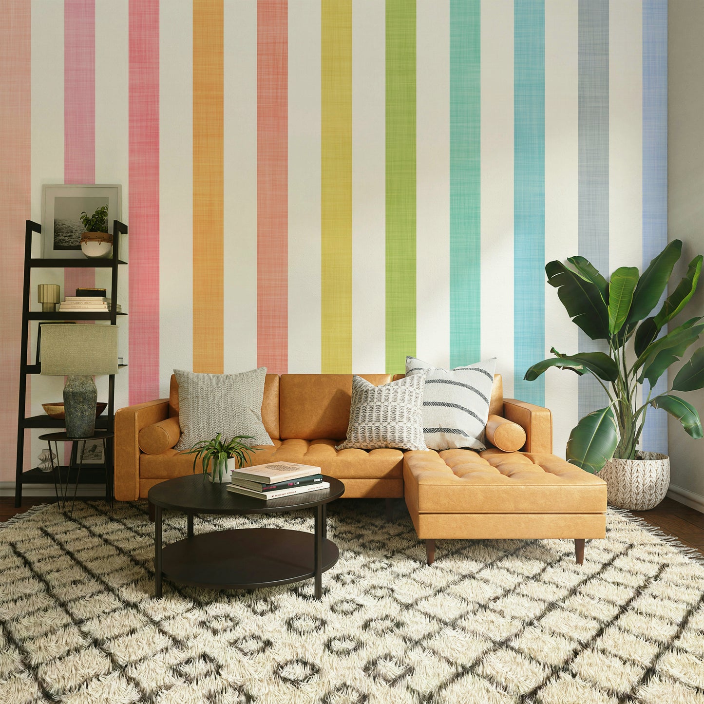Pastel Breeze Vertical Stripes Wallpaper
