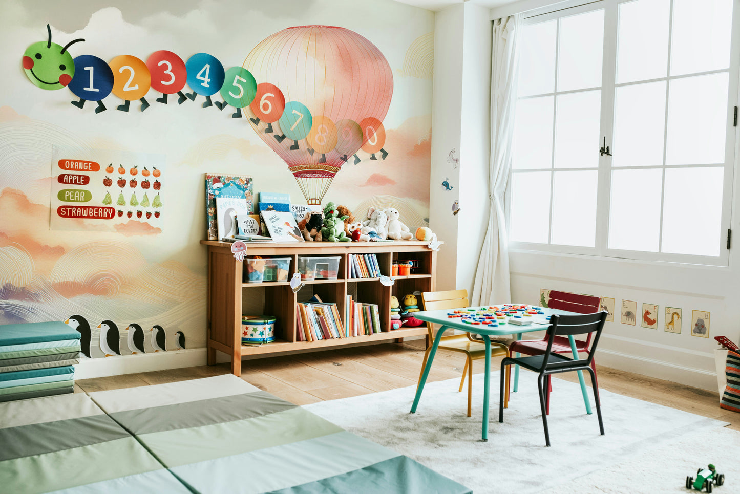 Dreamy Balloon Journey Wall Mural
