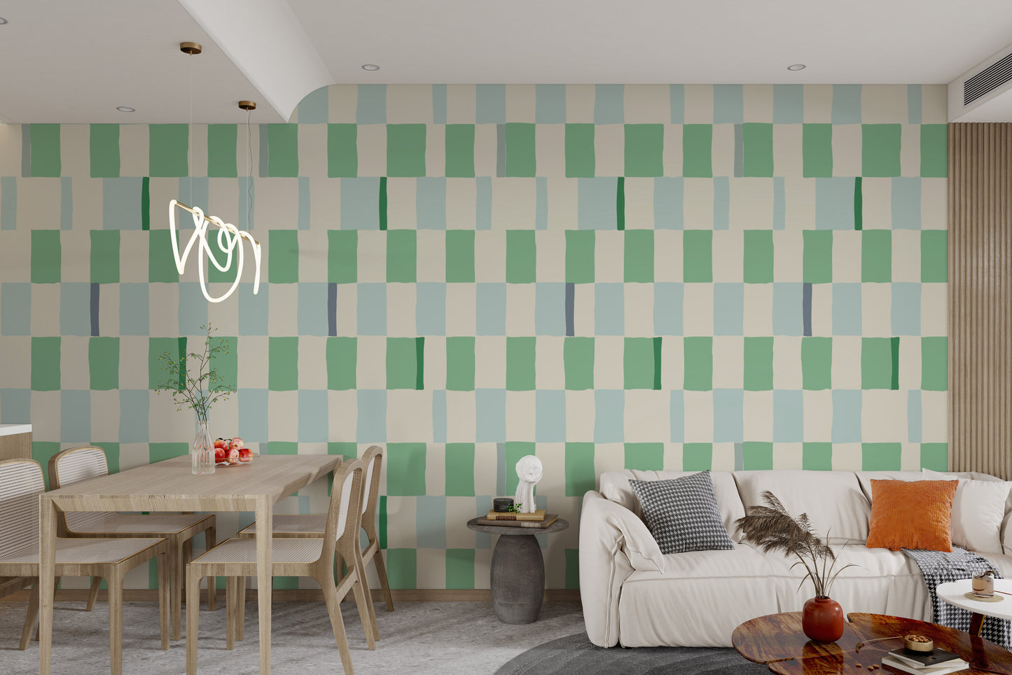 Sophisticated verdant breeze wallpaper for peaceful interiors.