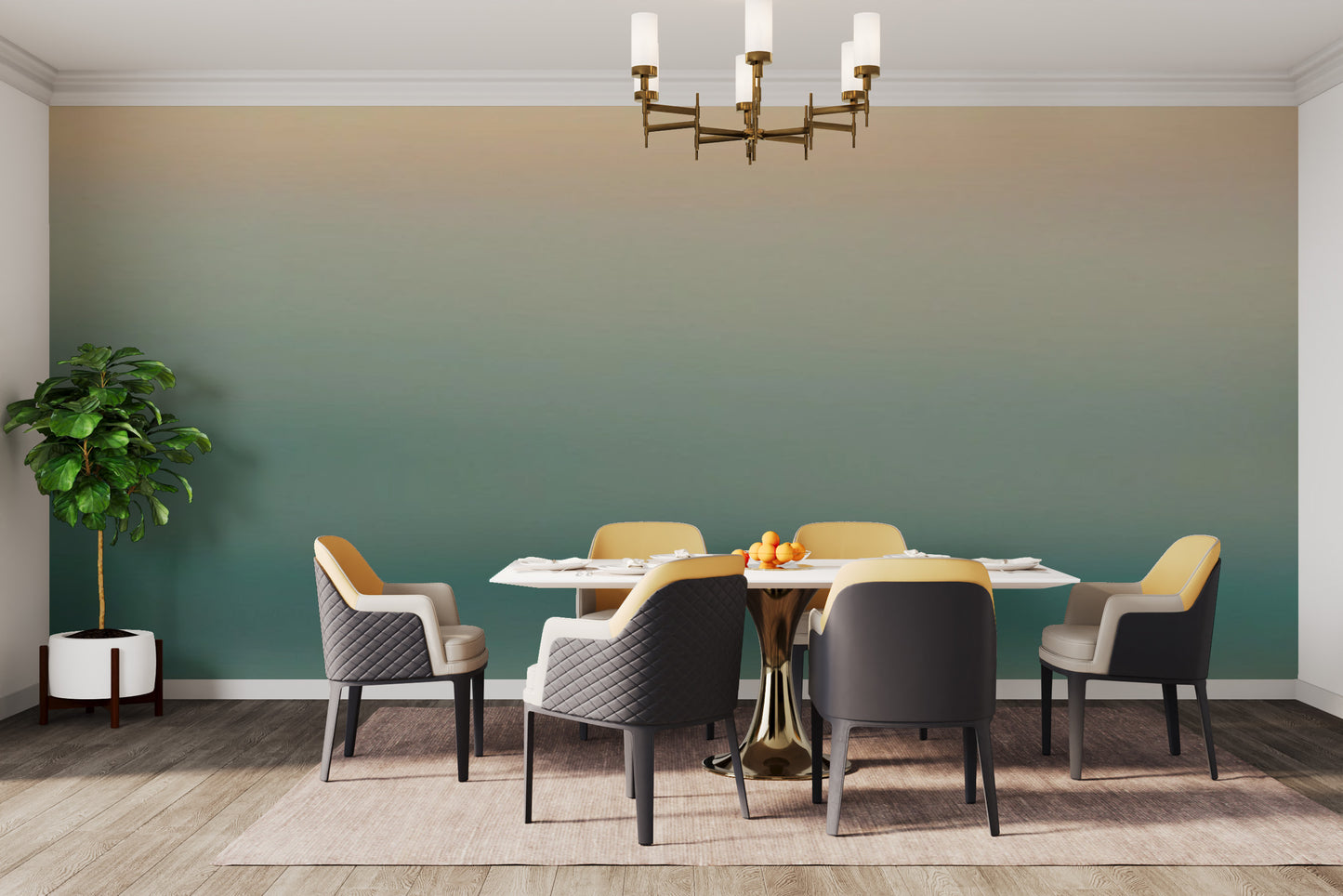 Ombre wallpaper in blue for tranquil decor