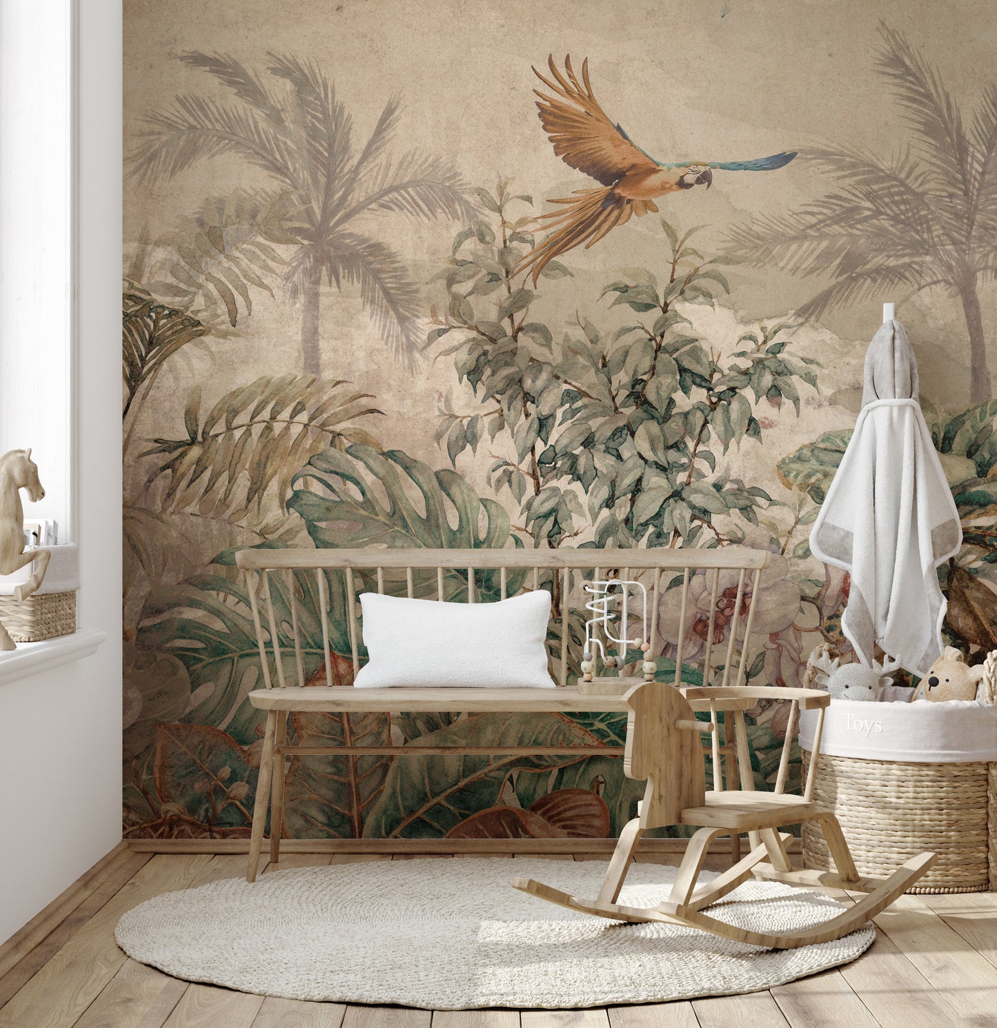 Tropical Forest Sepia Wallpaper