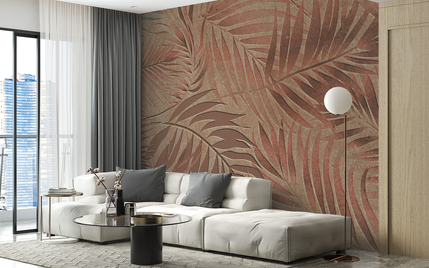 Nature-inspired tropical wallpaper