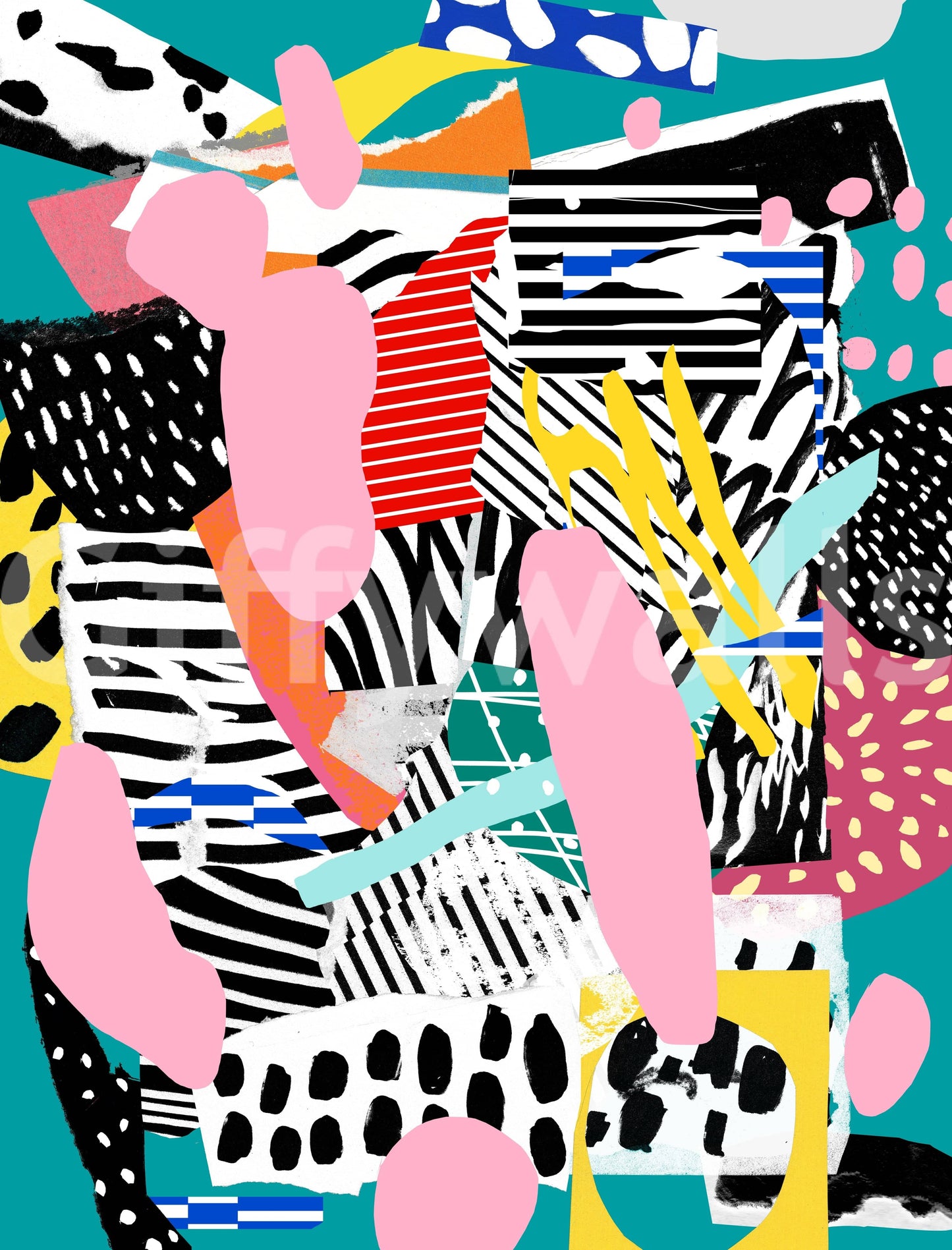 A high-quality minimalist court wall mural for walls.