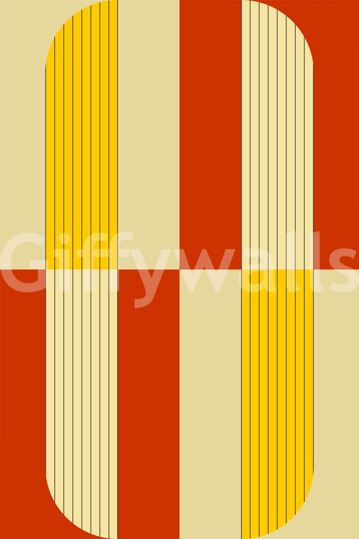 Marigold and Maple - Abstract Pattern Wallpaper