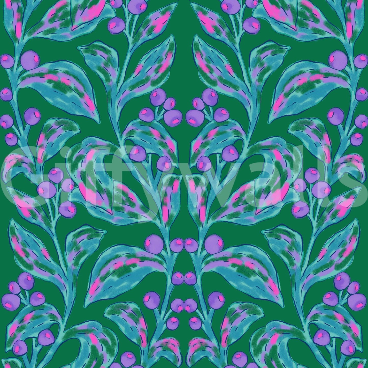 Berry Branch Symphony Wallpaper