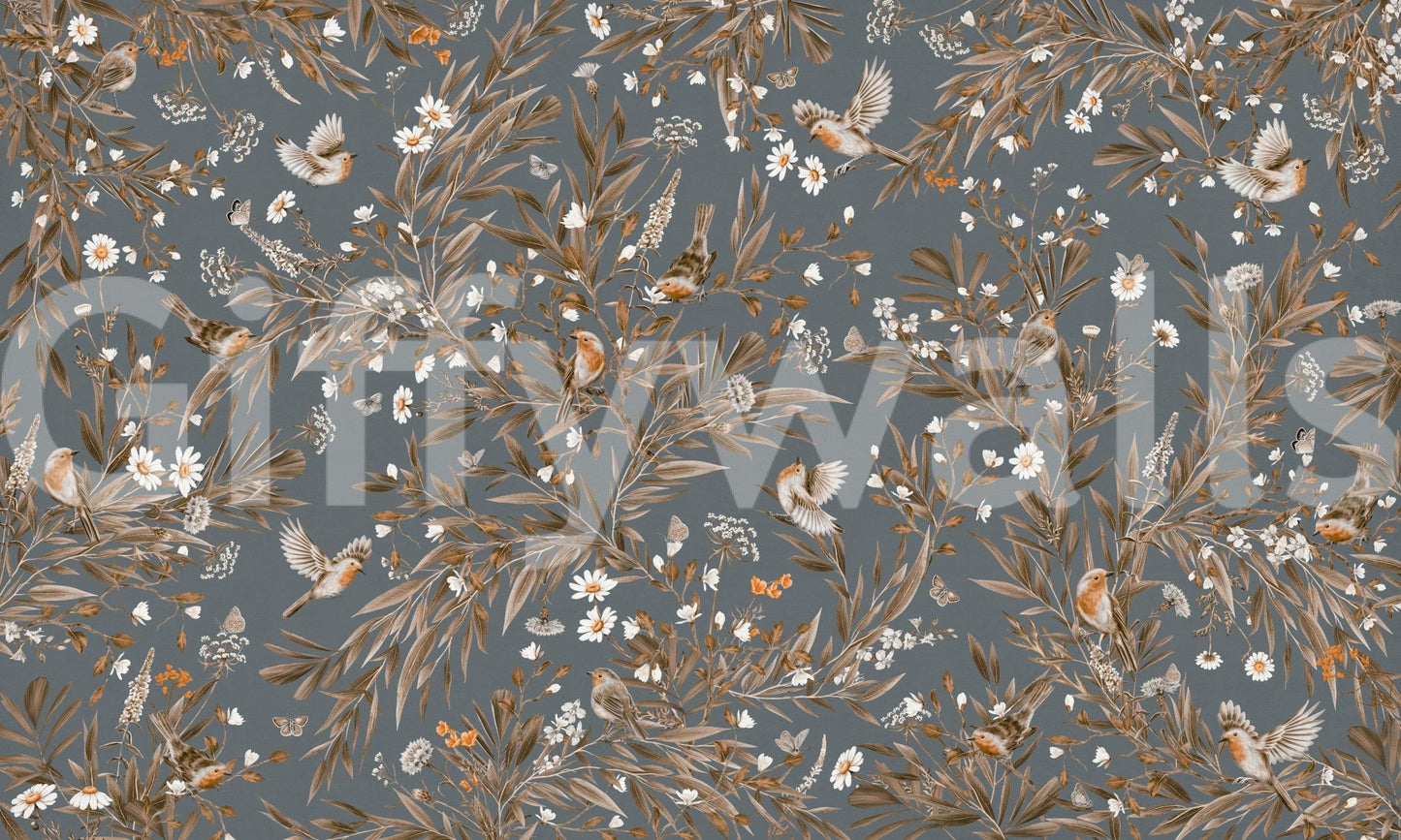 Birds & Blooms Harmony Wall Mural
