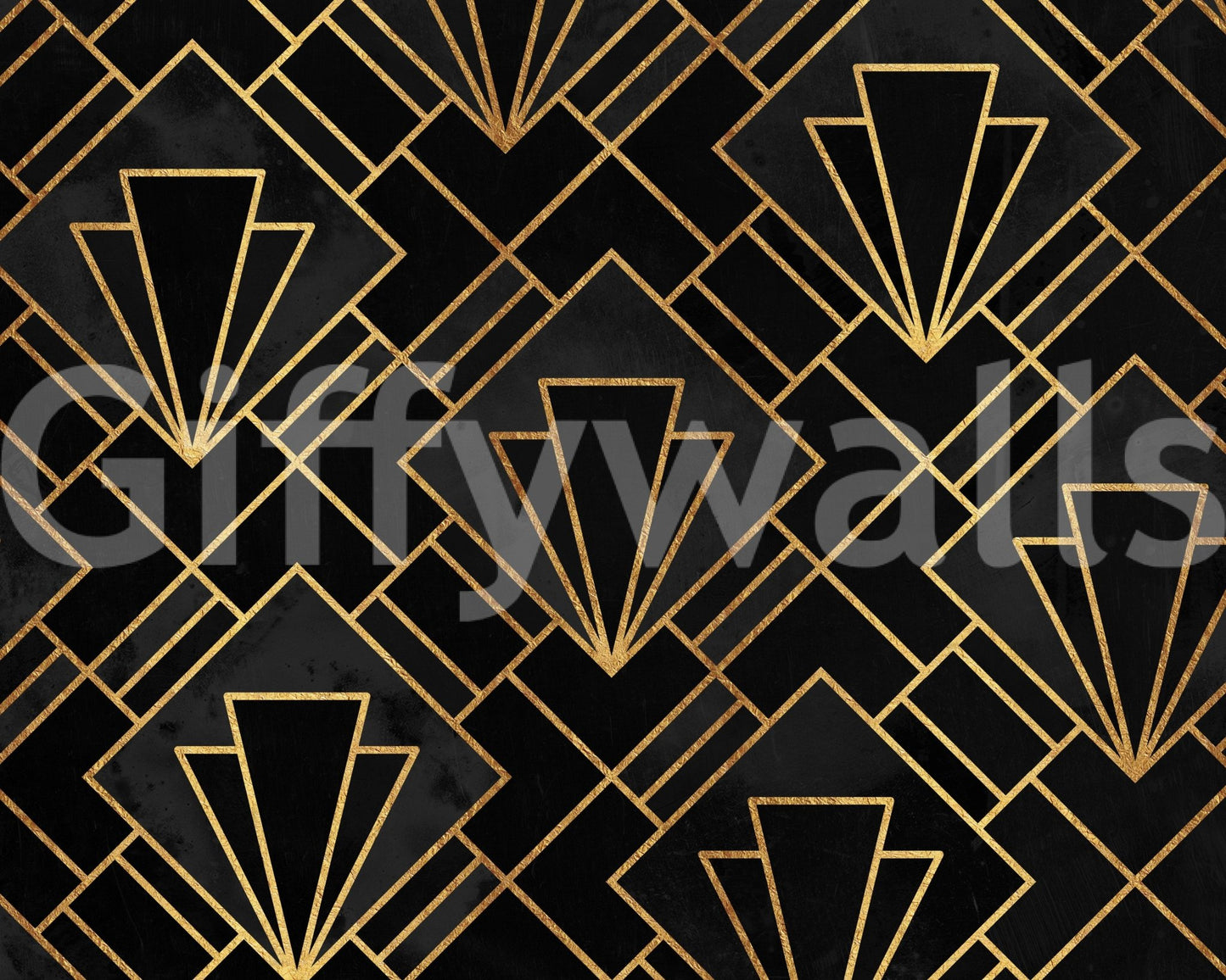 Stylish Art Deco mosaic wall mural with sleek geometric patterns.
