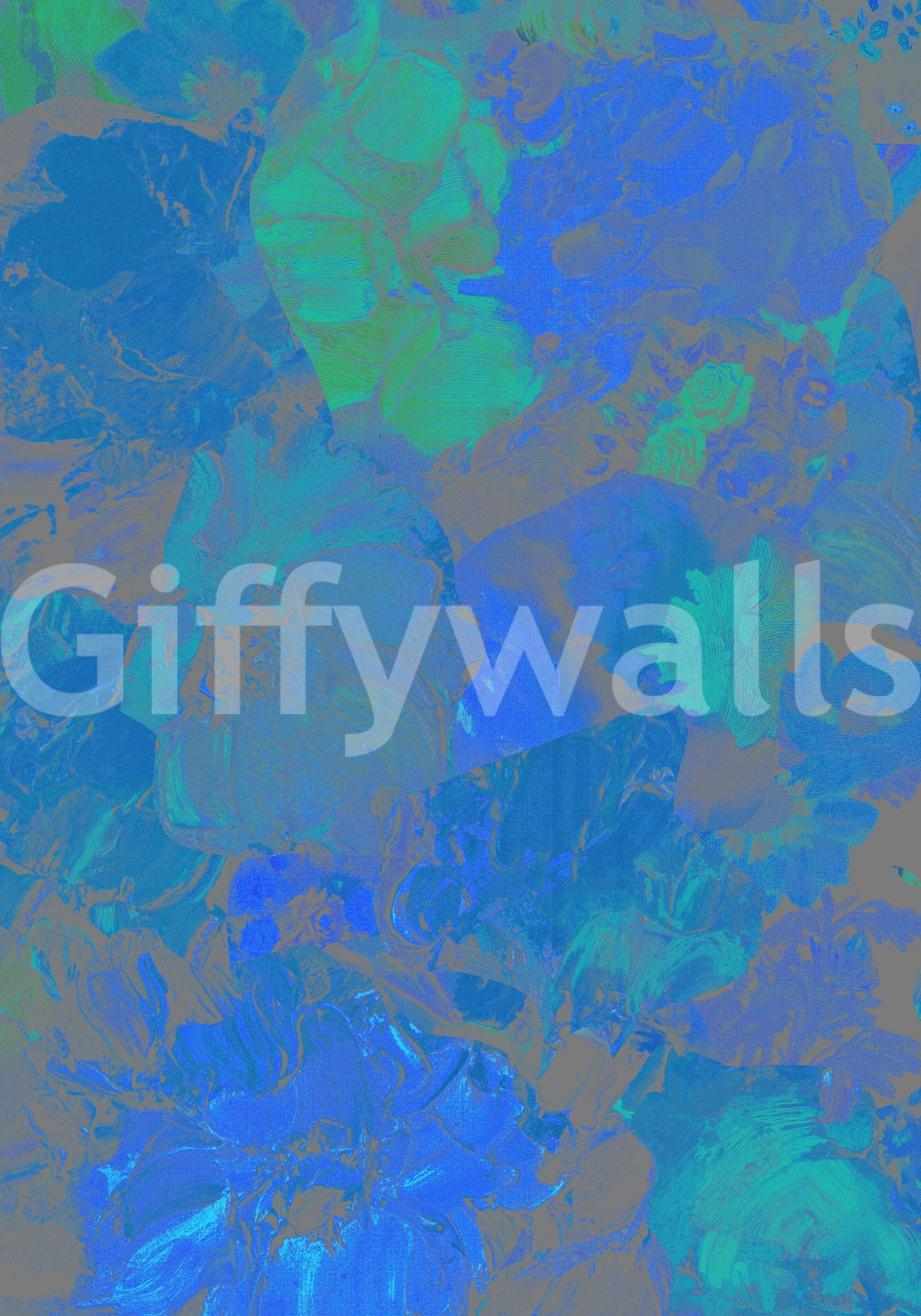 An artistic nature inspired mural for home decor.