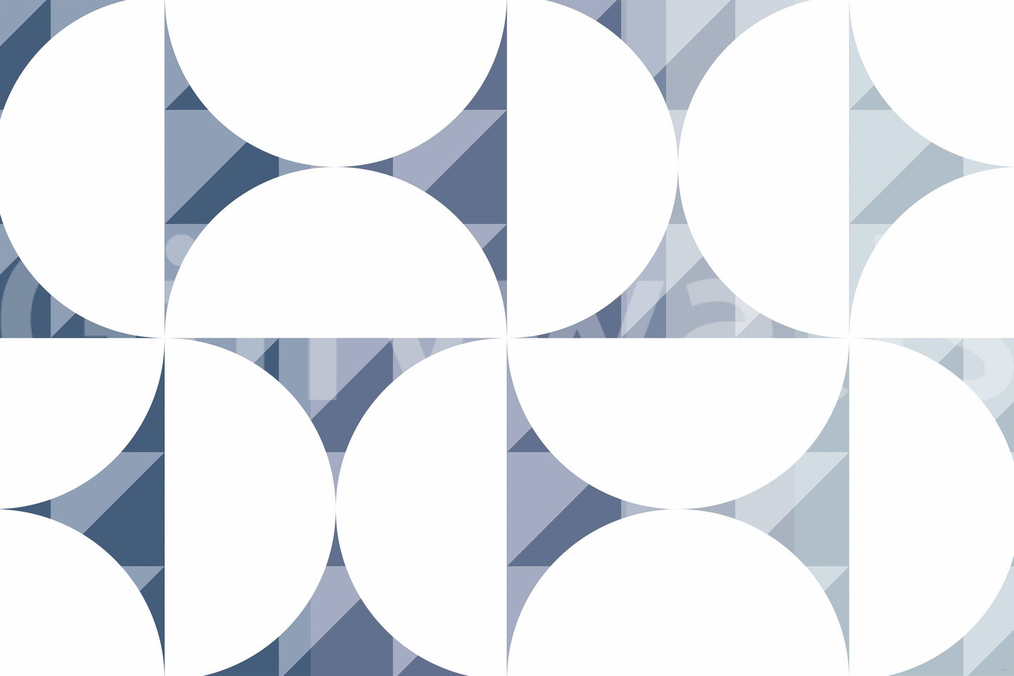 Blue Circle Dance Wall Mural - 2761196