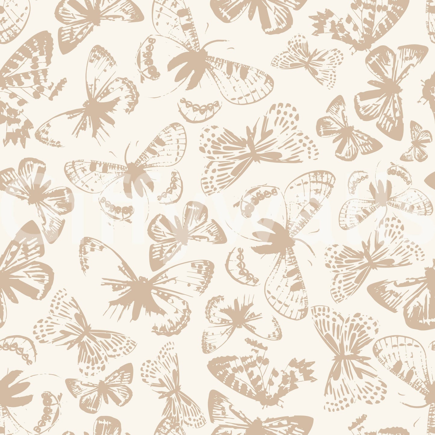 Boho chic butterflies wallpaper