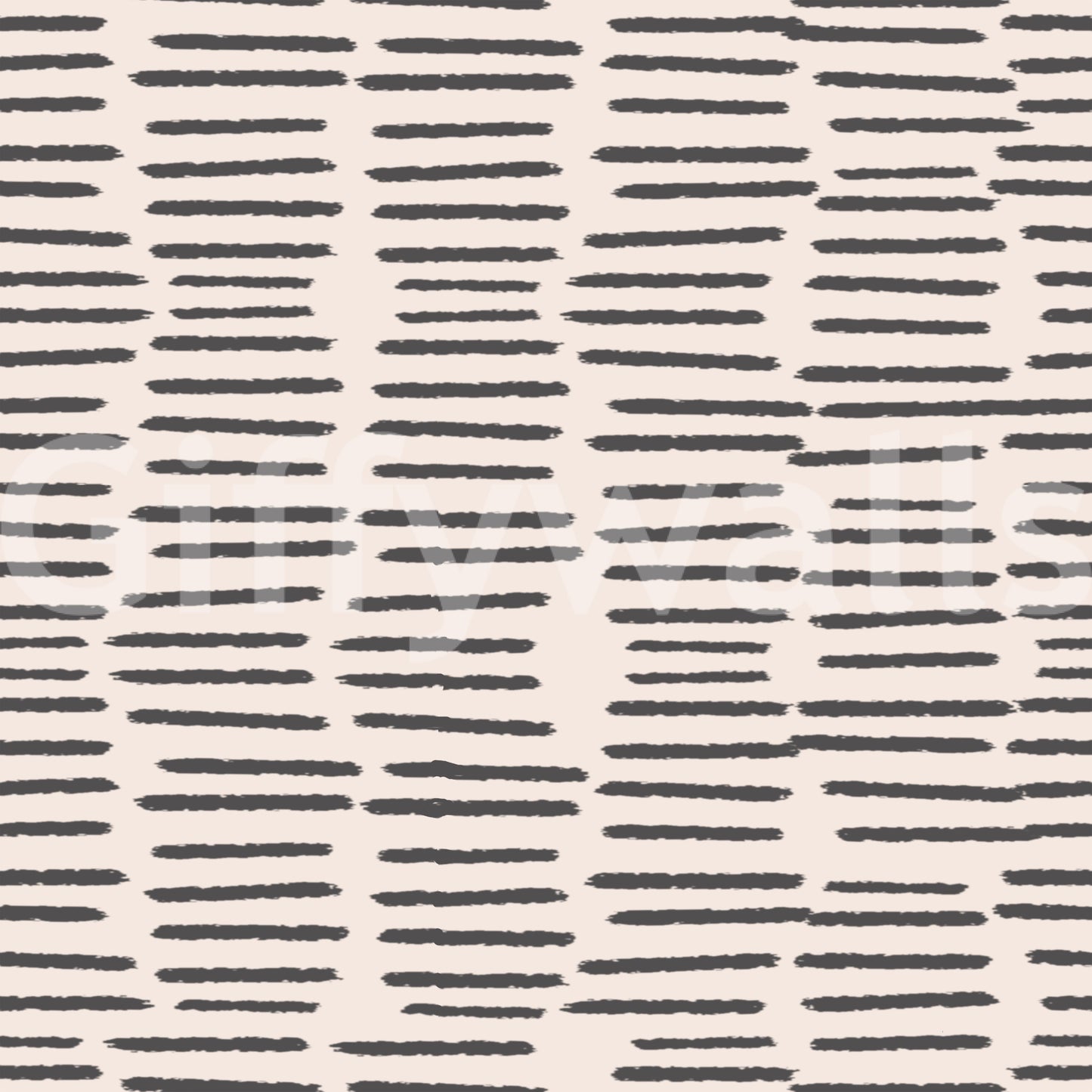 Organic Brush Strokes Pattern - Minimalist Boho Stripes Charcoal Wallpaper