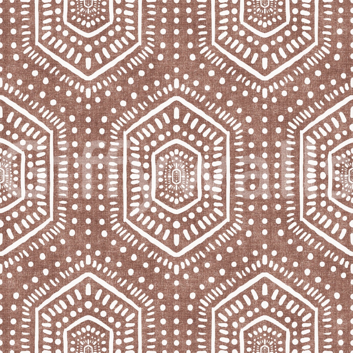 Boho Painted Grunge Terracotta Red Wallpaper