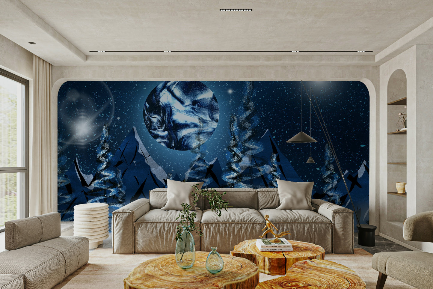 Celestial Pines Mural Wallpaper