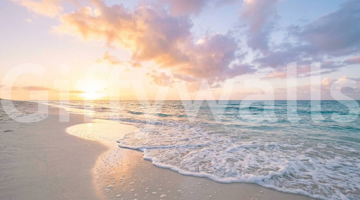 Coastal Serenity Sunset Wall Mural