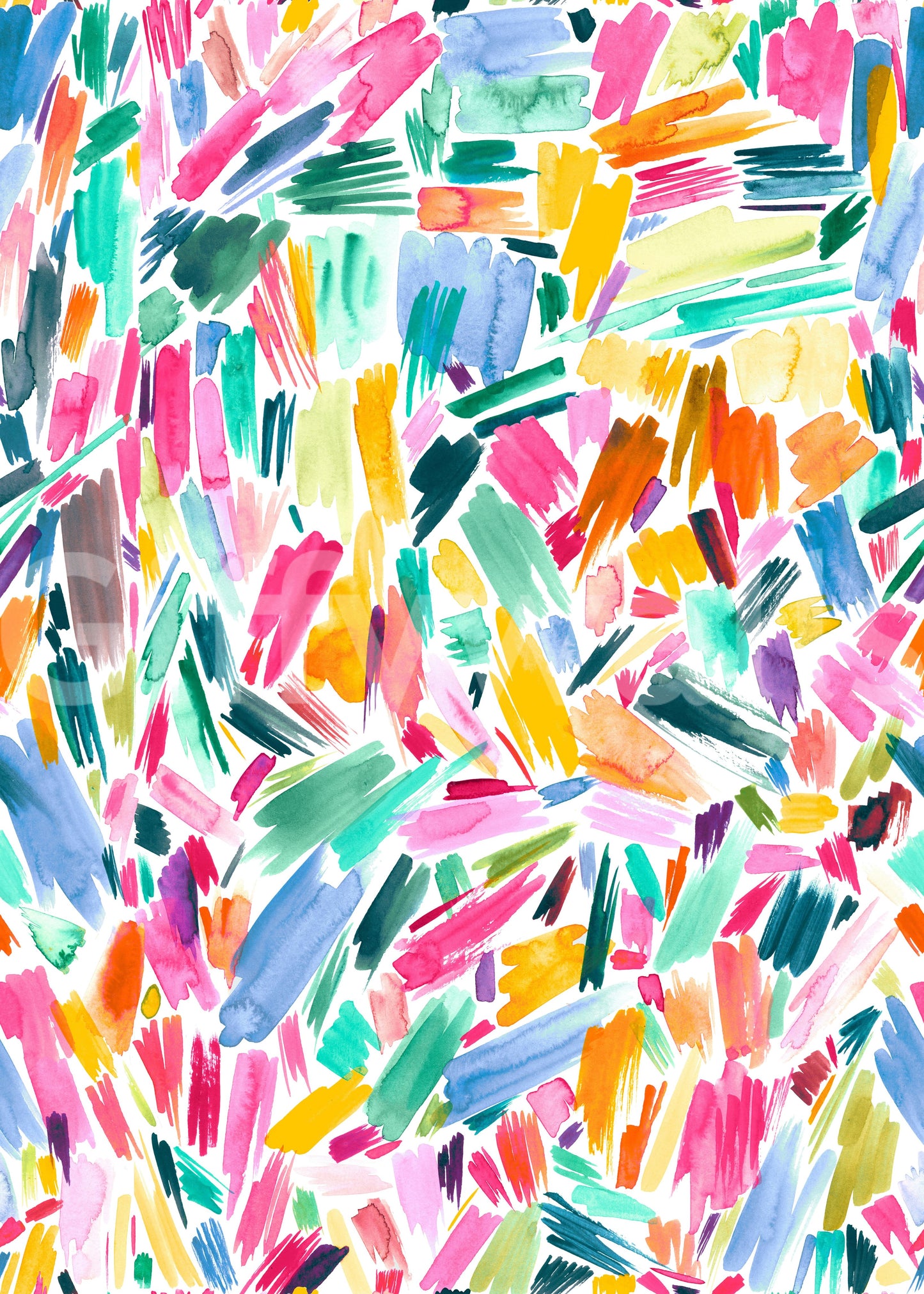 Color-rich brushstroke abstract wallpaper mural