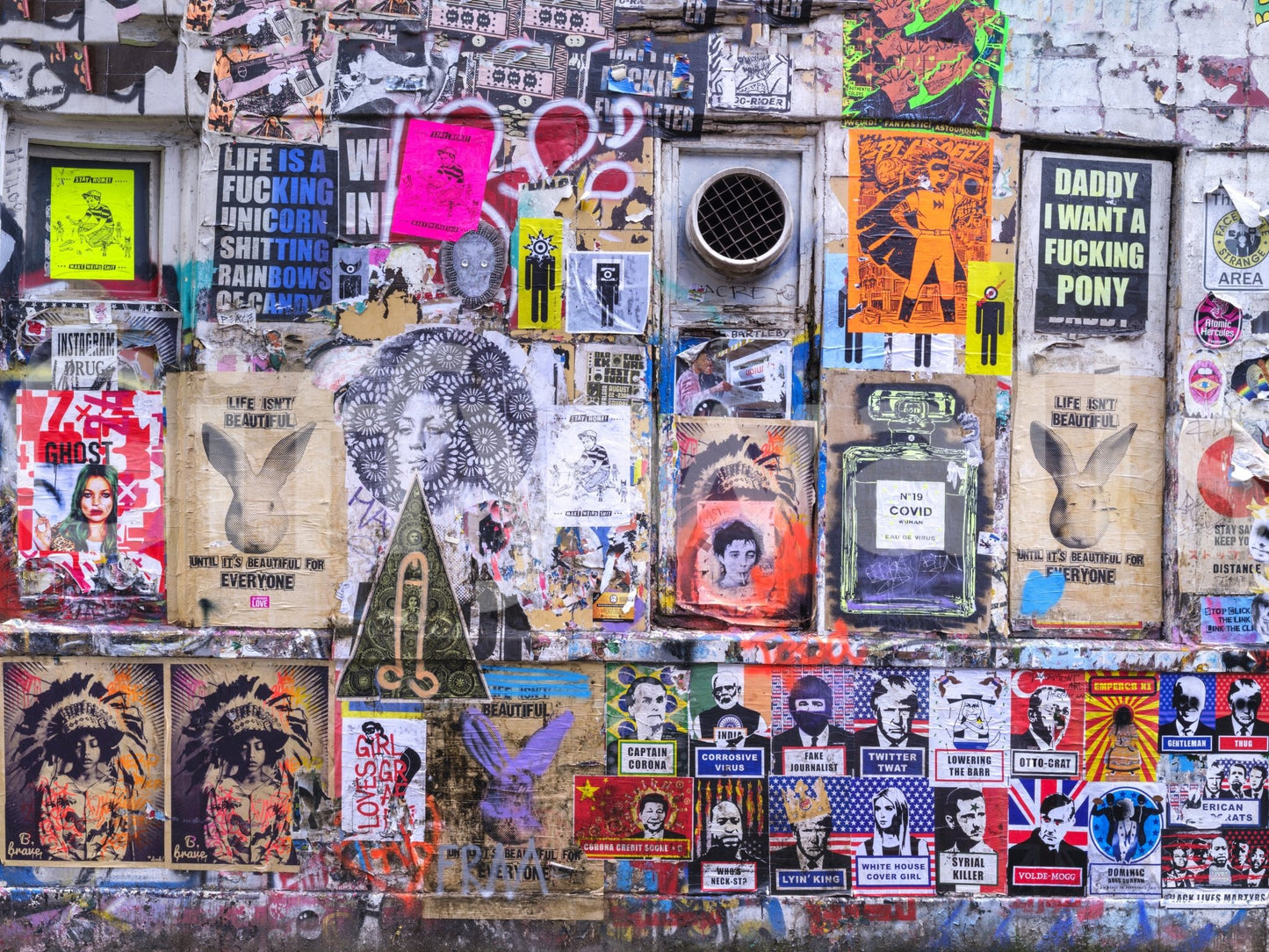 Creative art mural wallpaper with attitude