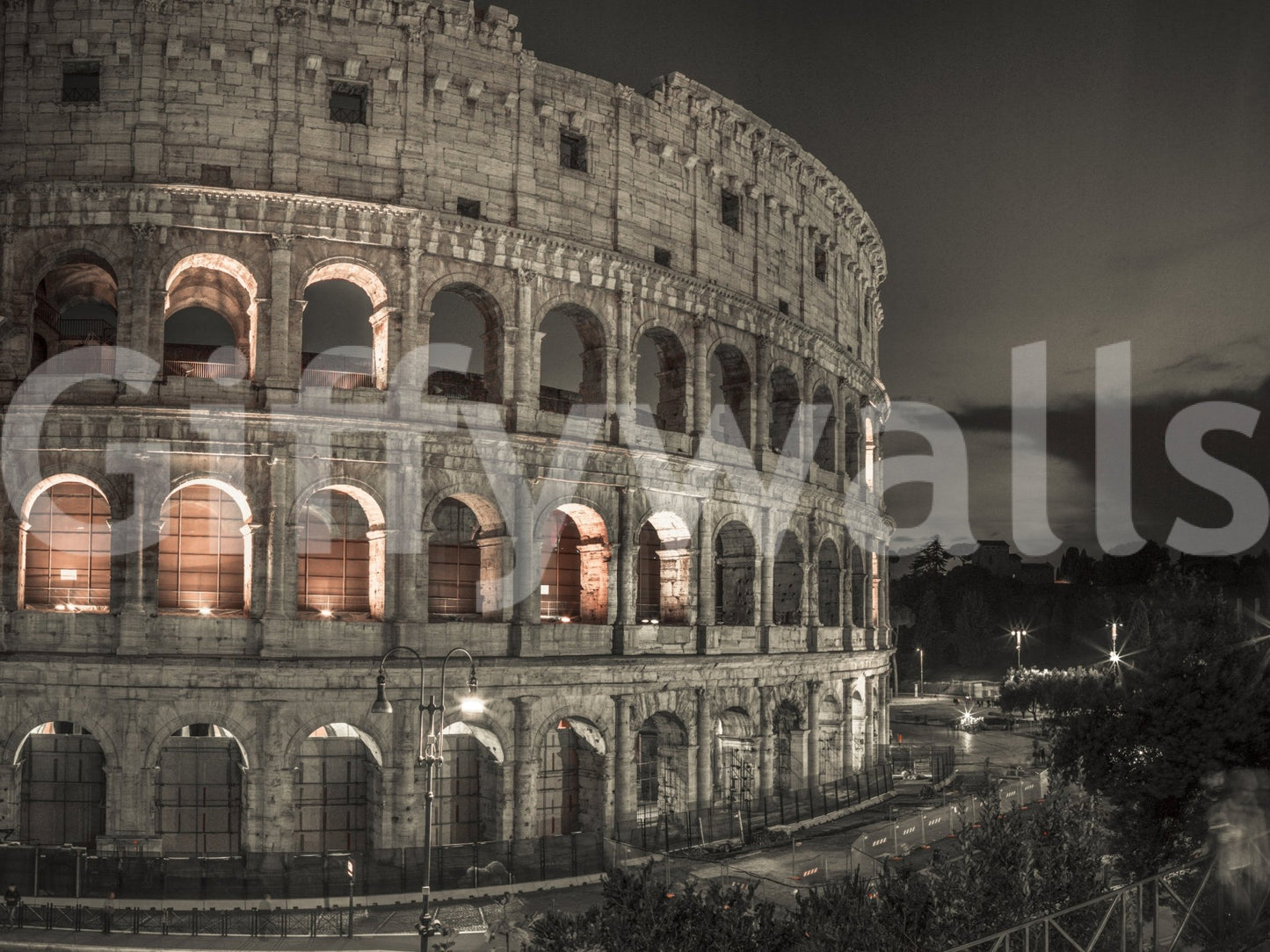 The wallpaper has a smooth, non-reflective matte finish.