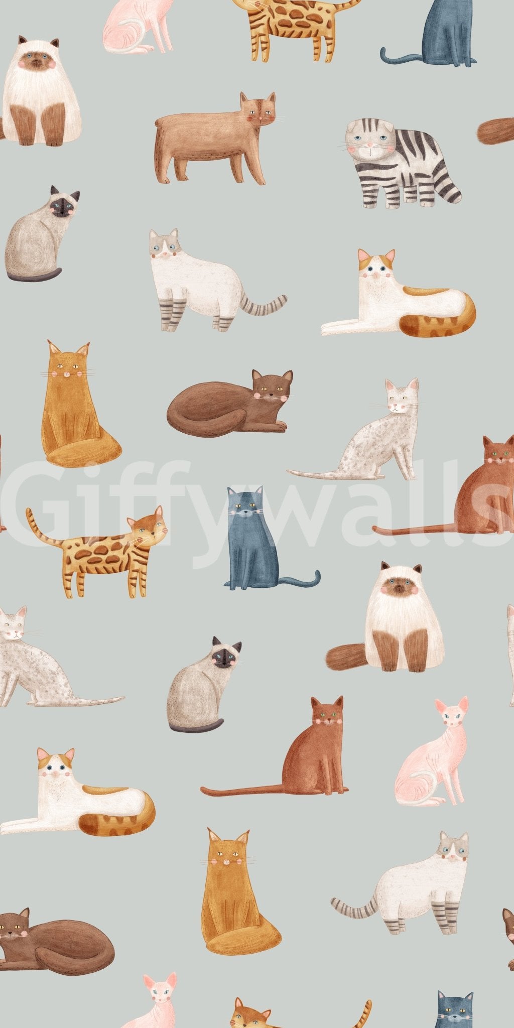 Cool Cats in blue Wallpaper