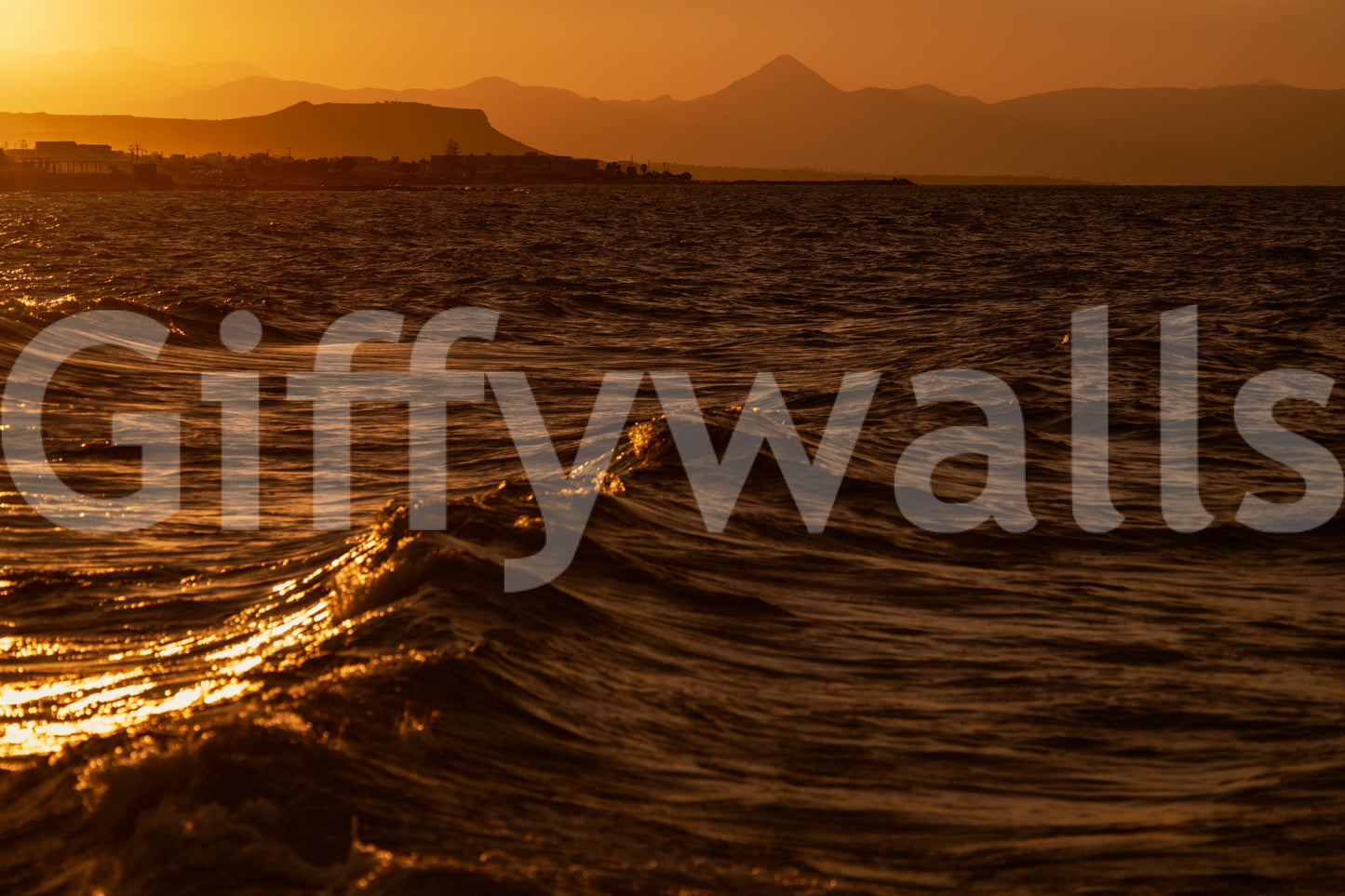 A detail of the warm tones in the buildings and sky.