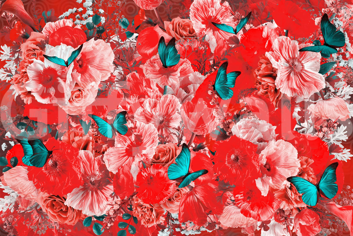 A high-quality serene flower wall mural for walls.