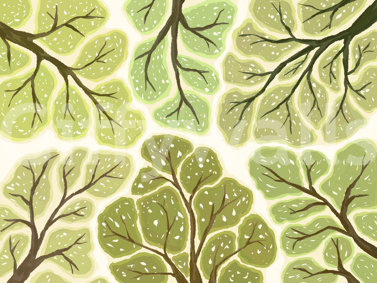 Crown Shyness - Forest Canopy Wall Mural