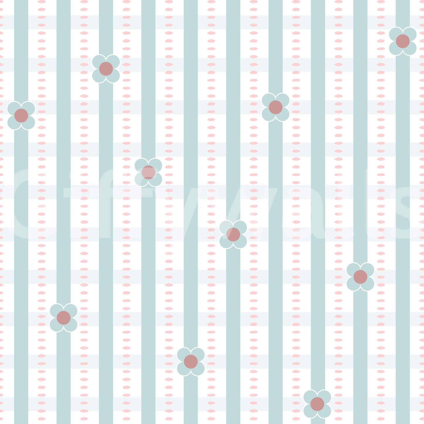 Daisy Stripes Wallpaper