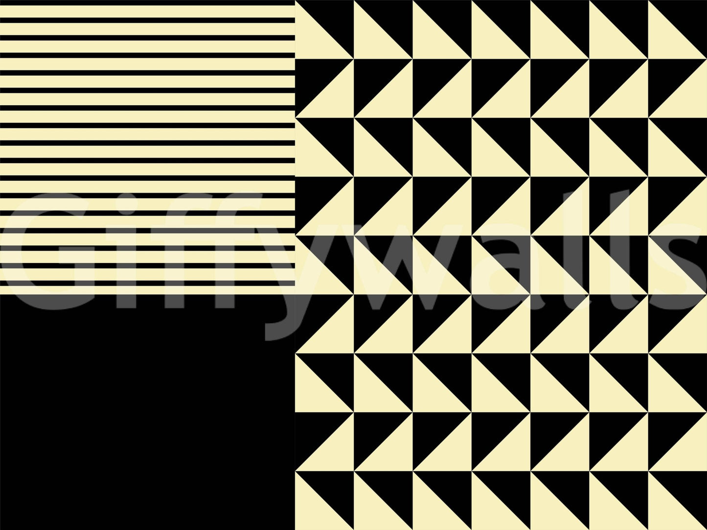 Dynamic Duo Shapes Wall Mural