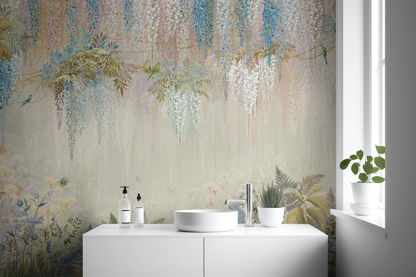 Luxurious Woodland Scene Wallpaper