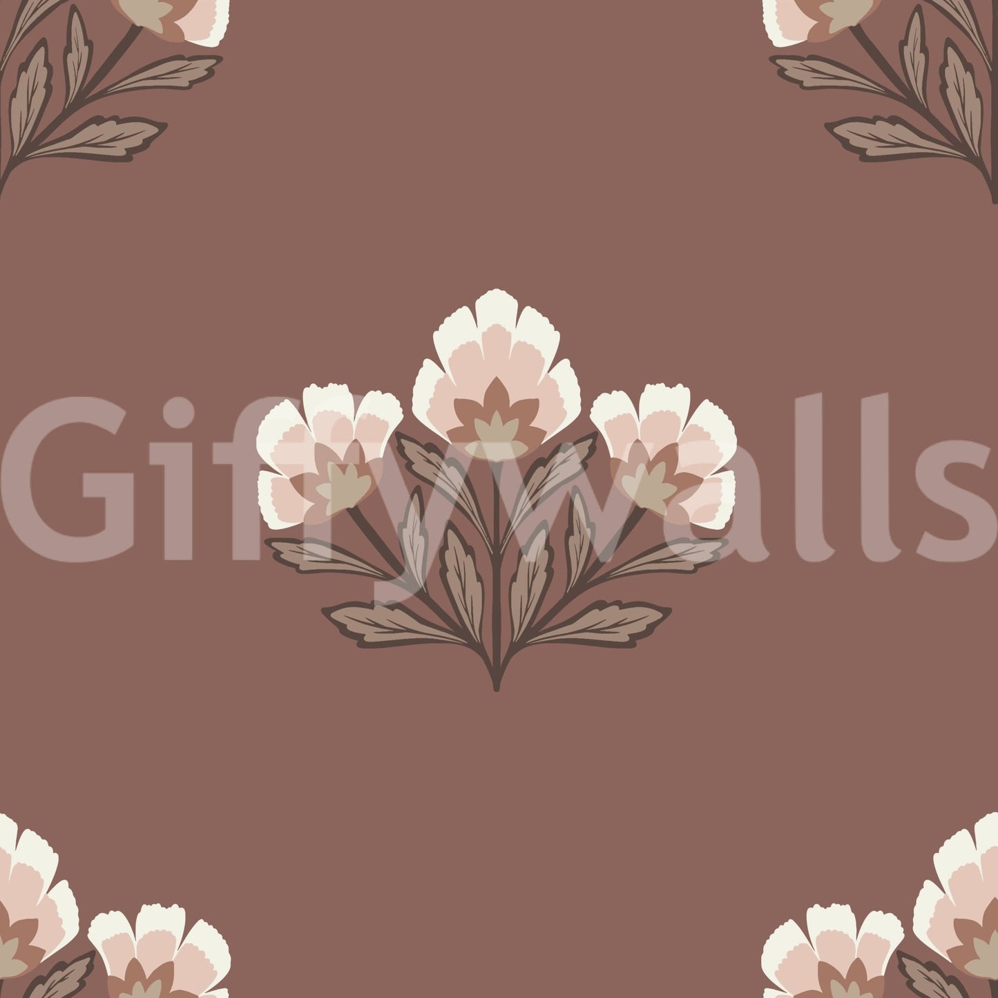Blossom Accent mural, stunning botanical print, refined living space.