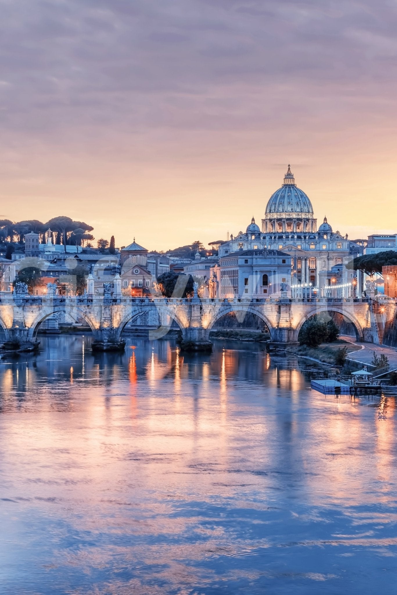 Eternal City Dusk Wall Mural