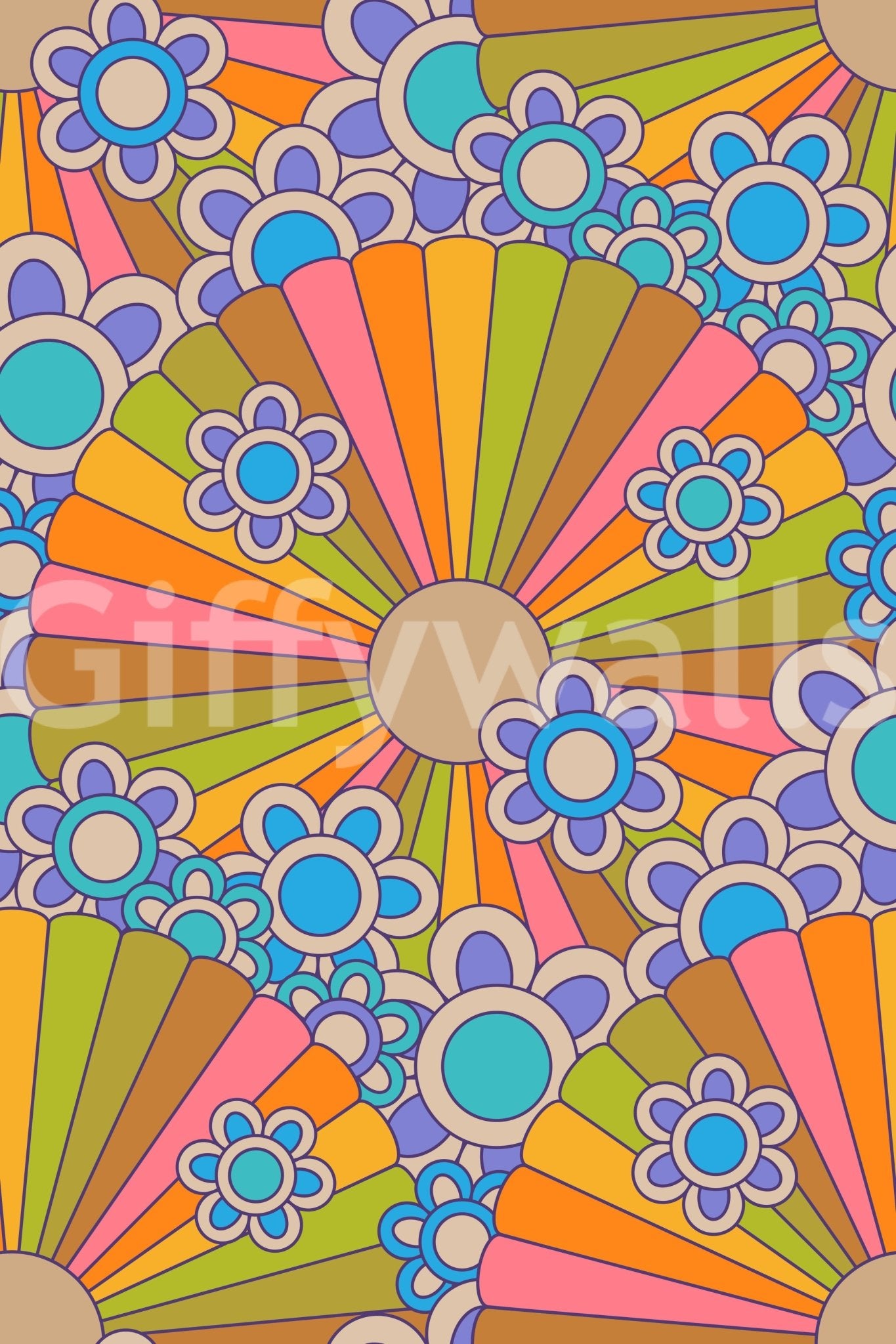 Swirling or wavy lines often associated with psychedelic art.