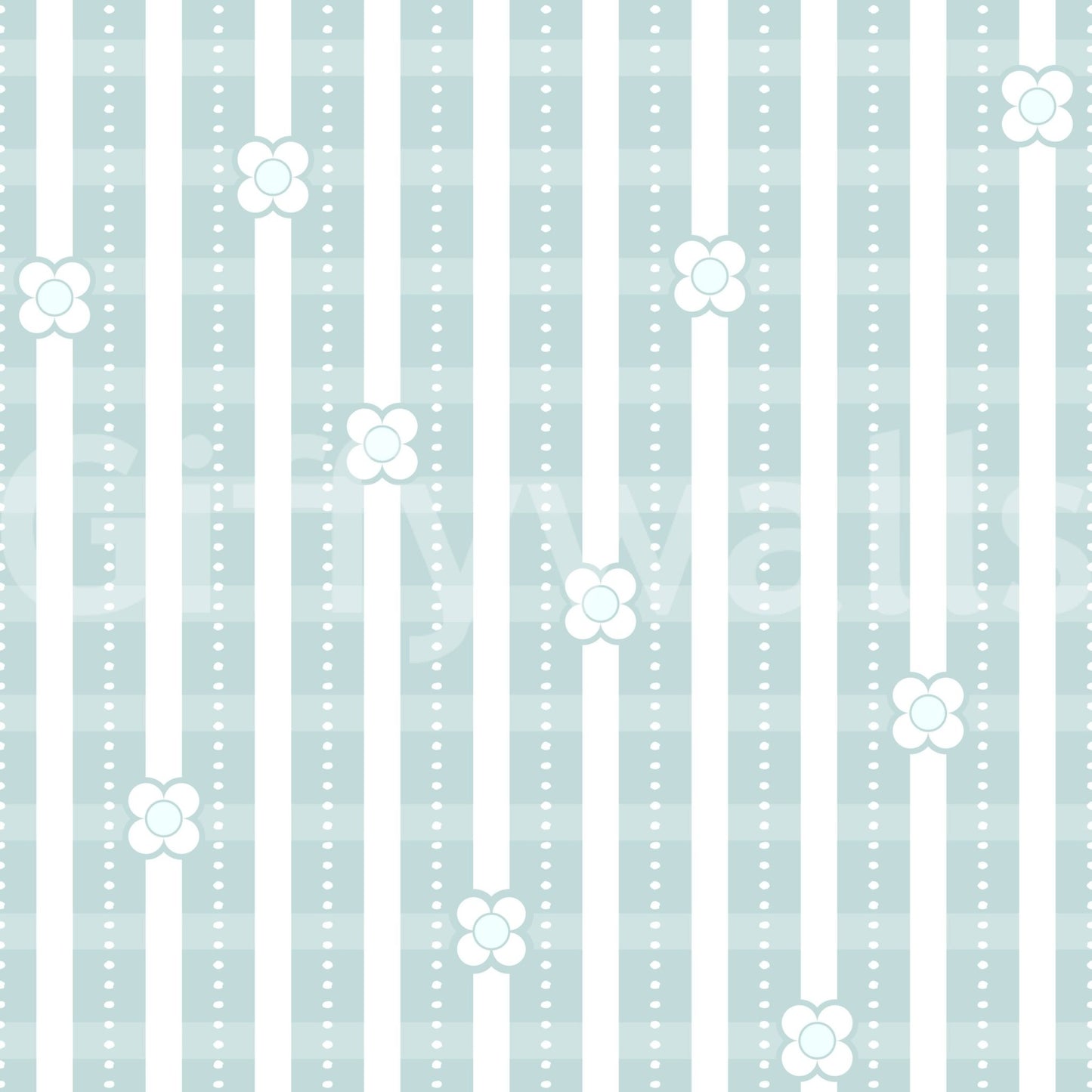Floral Stripe Serenity Wallpaper