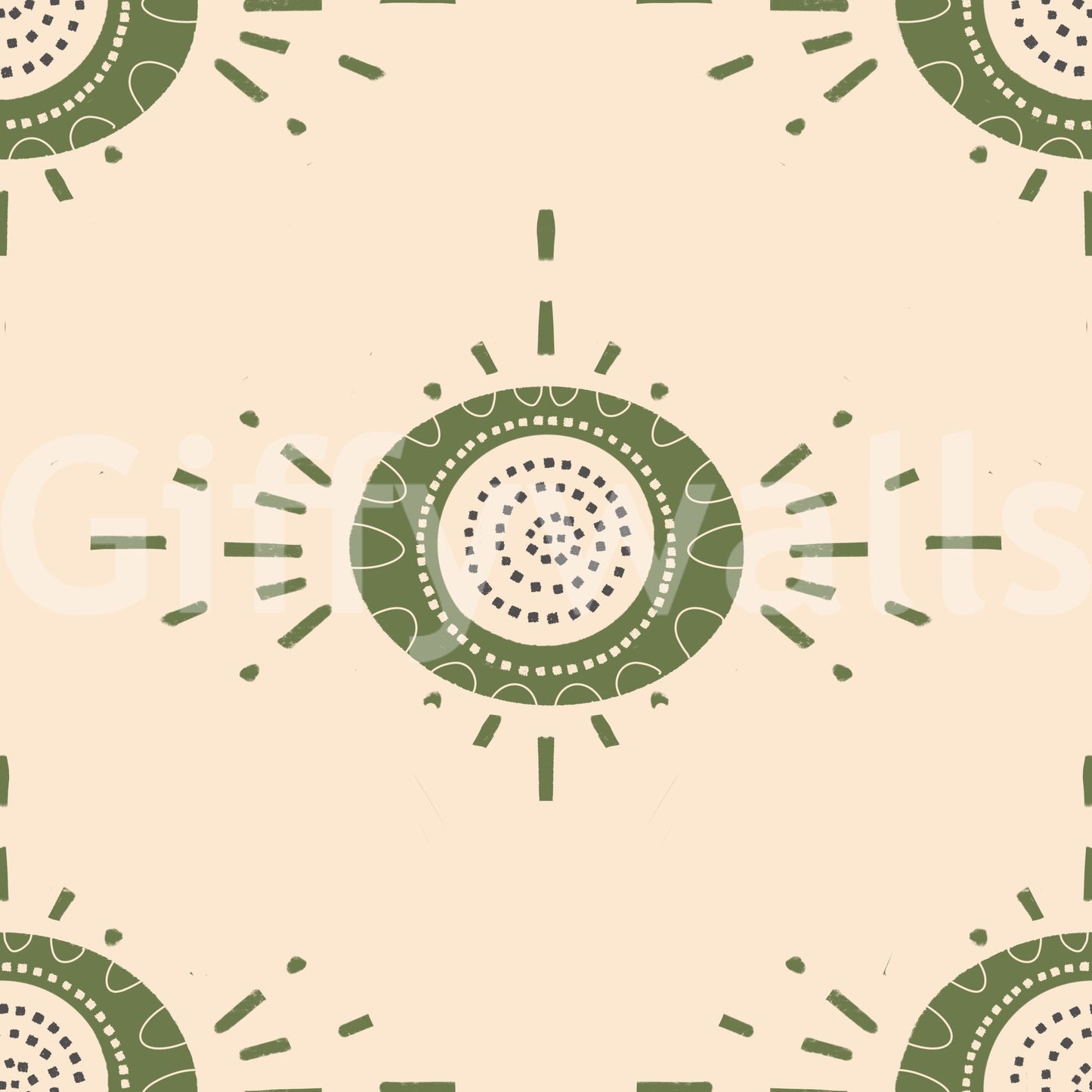 Mid-mod floral wallpaper adding warmth and elegance to your space