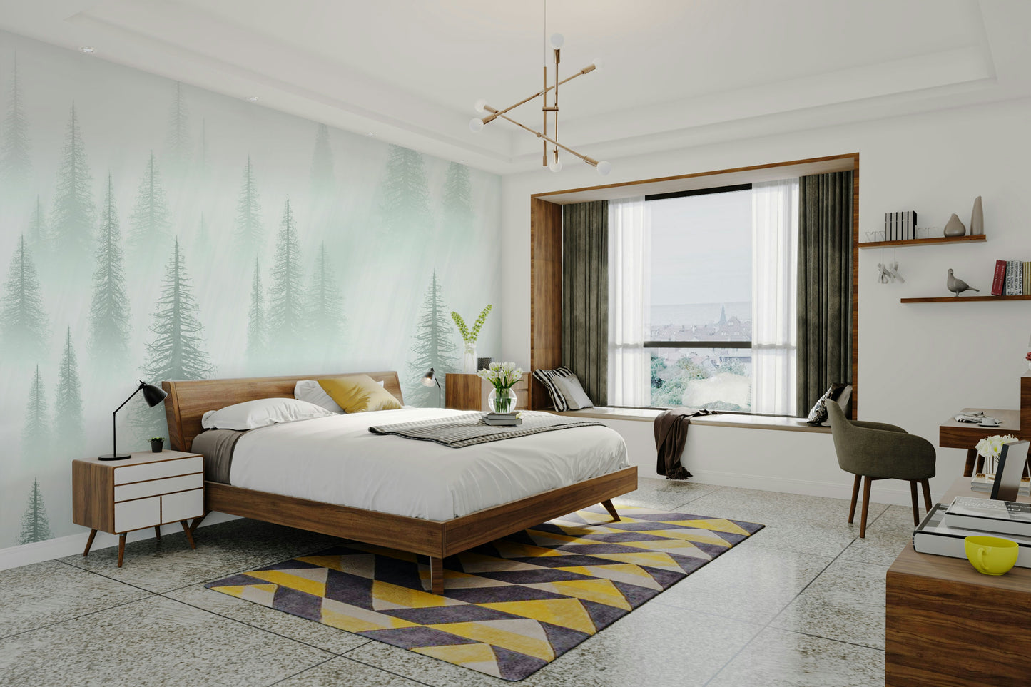 Forest serenity Wallpaper