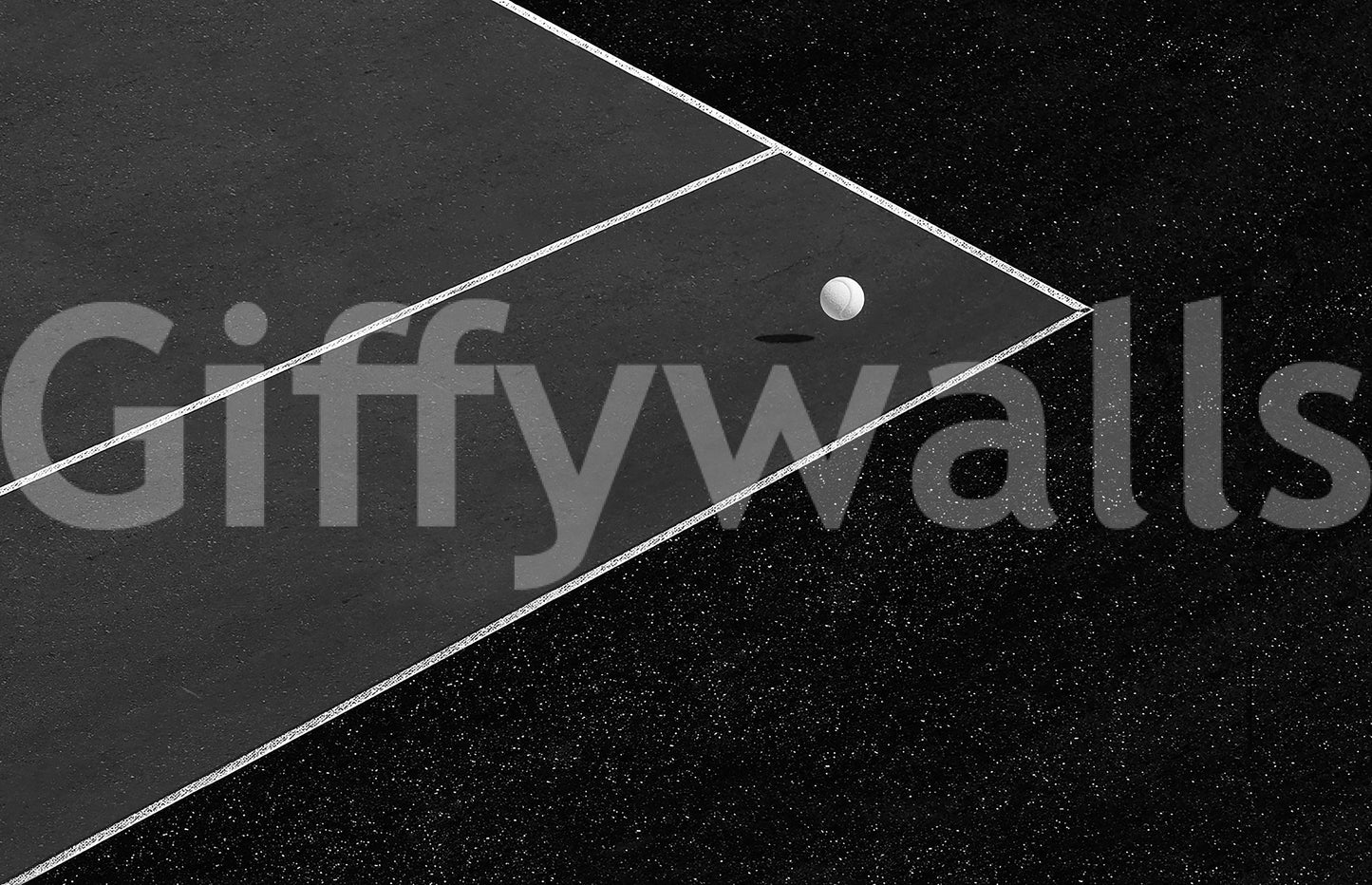 Subtle sports wall decor for a sophisticated modern bedroom.