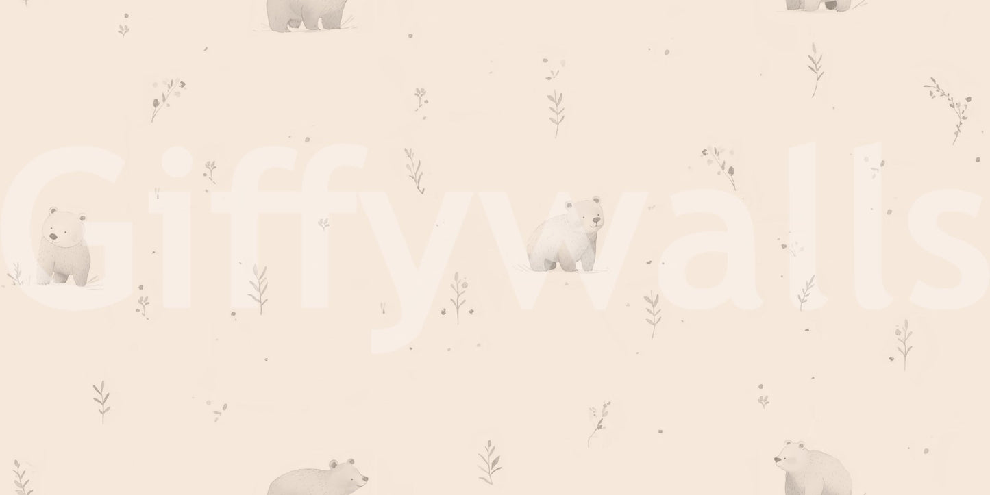Gentle Bear Meadow Wallpaper
