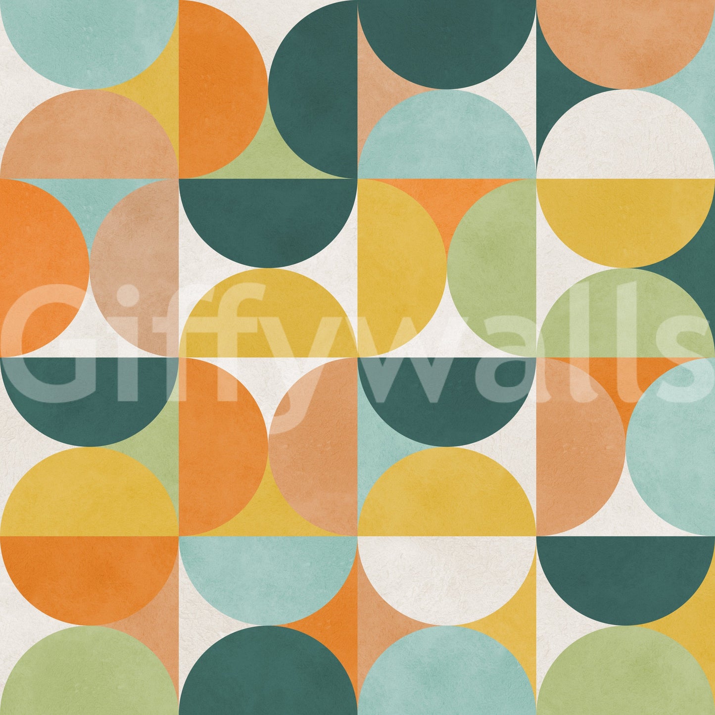 Vibrant Harmony 2 wall mural seamless repeating geometric pattern.
