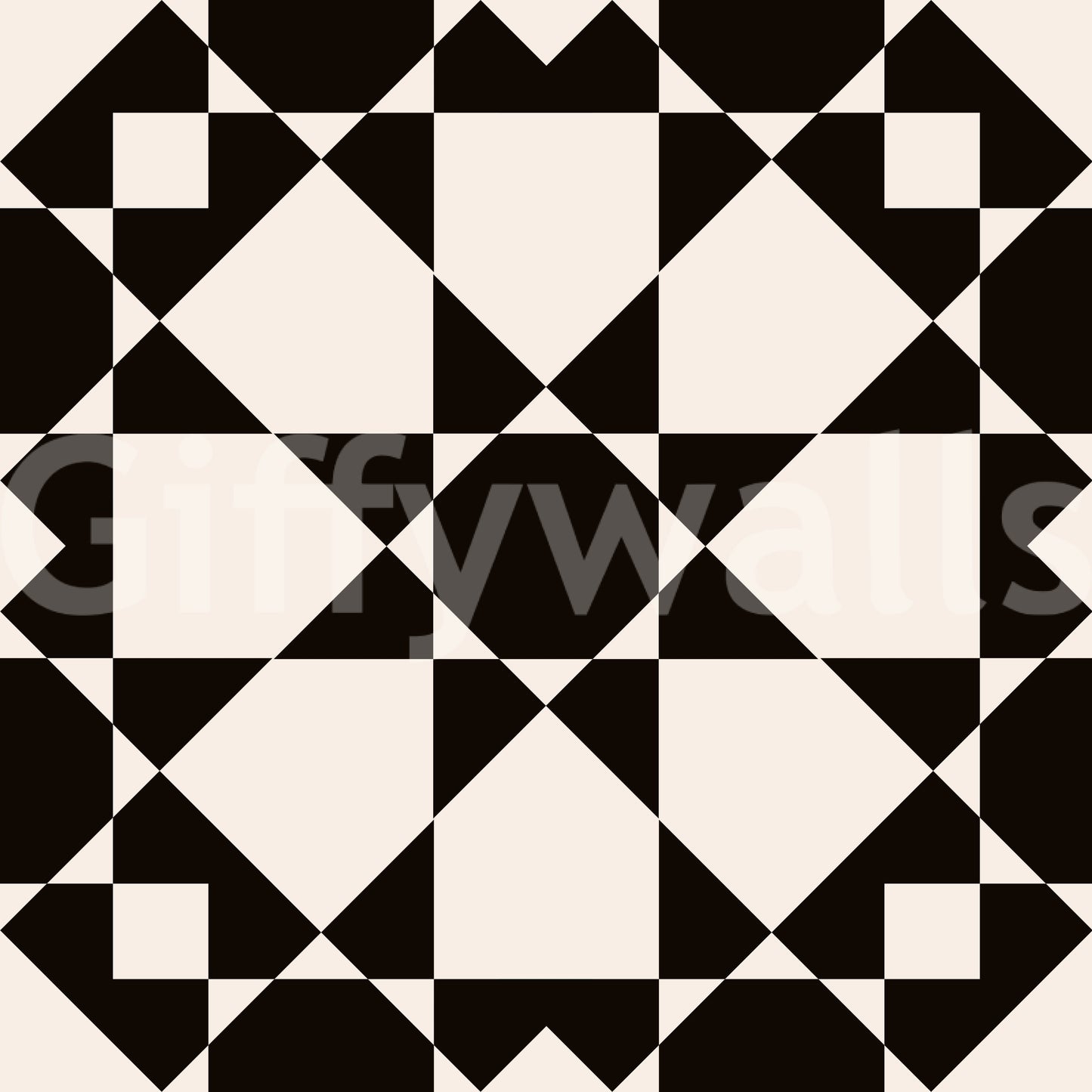 Stylized star geometric wallpaper in classic art deco.