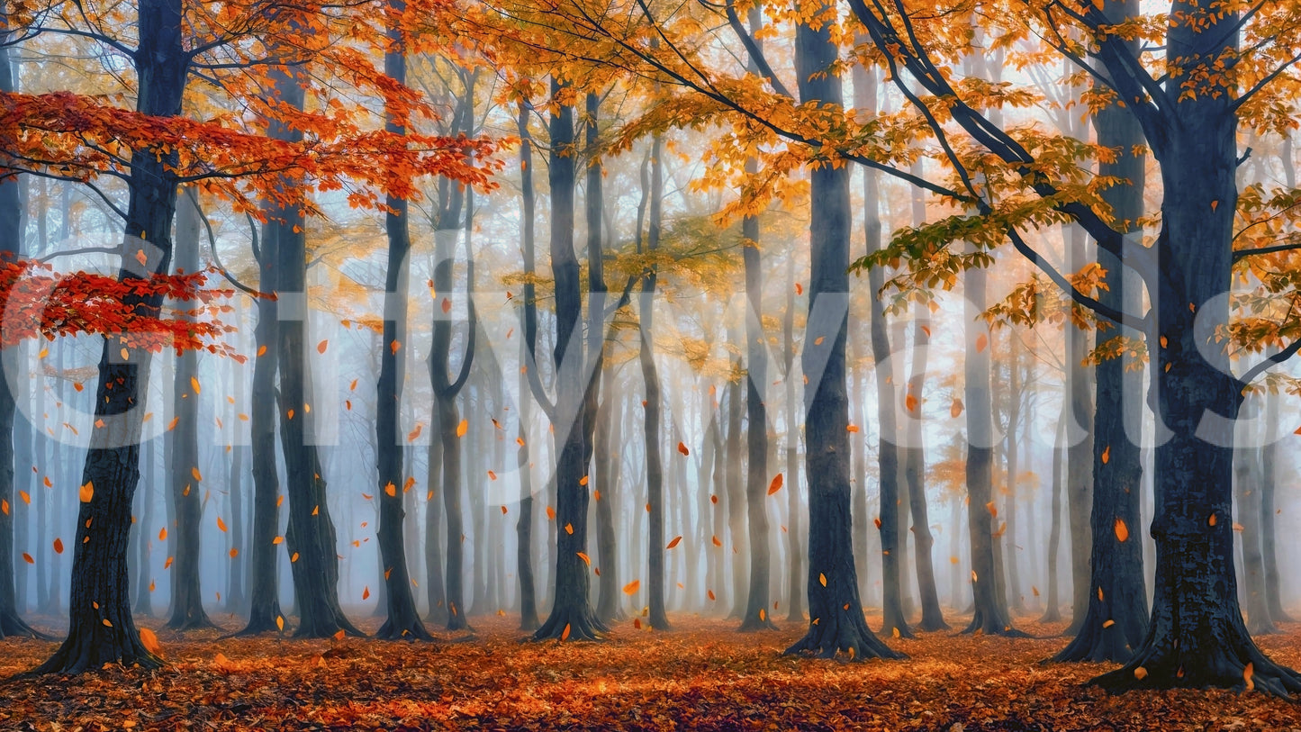 The wallpaper has a smooth, non-reflective matte finish.