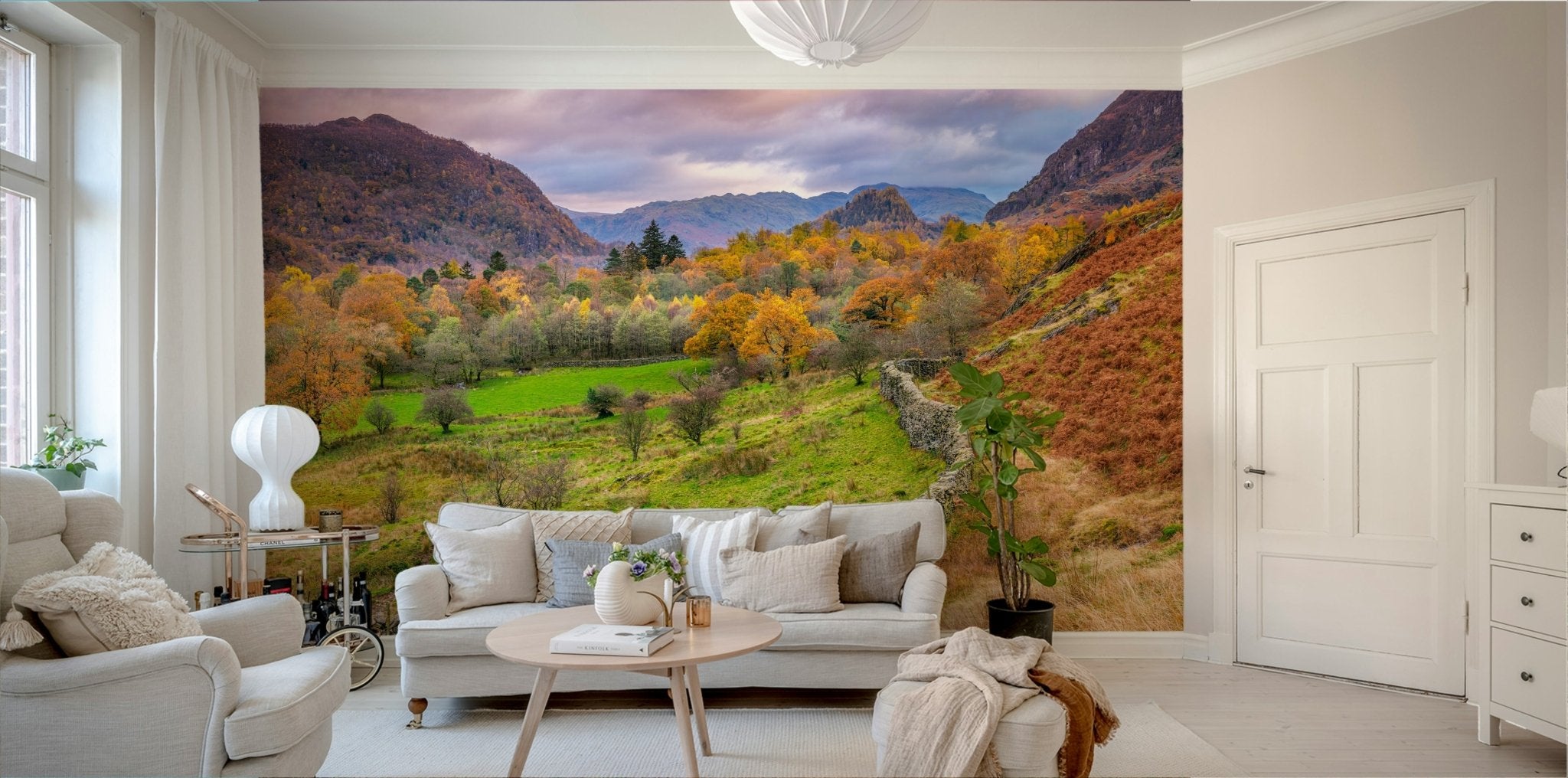 Golden Hills Wall Mural for a Peaceful Home