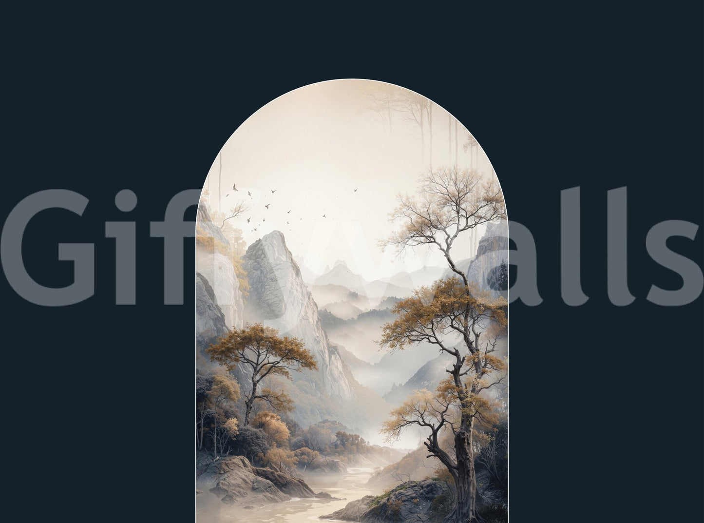 Golden Tree Archway Wall Mural