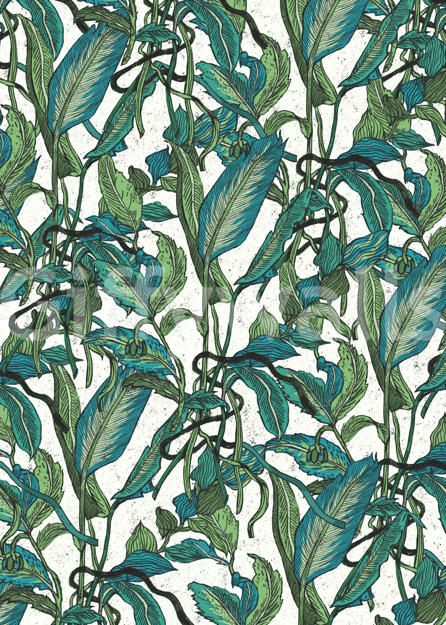 A high-quality serene leaf wall mural for walls.