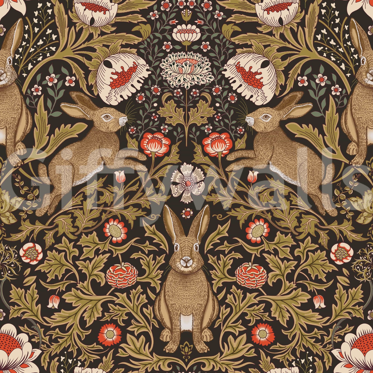 Hare & Bloom Wallpaper