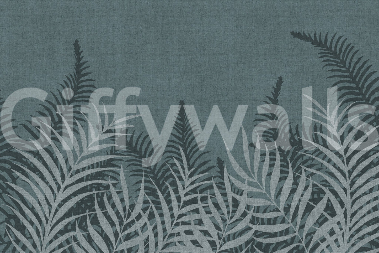 Atmospheric Into The Jungle wallpaper, detailed leaf structure, unique wall decor.