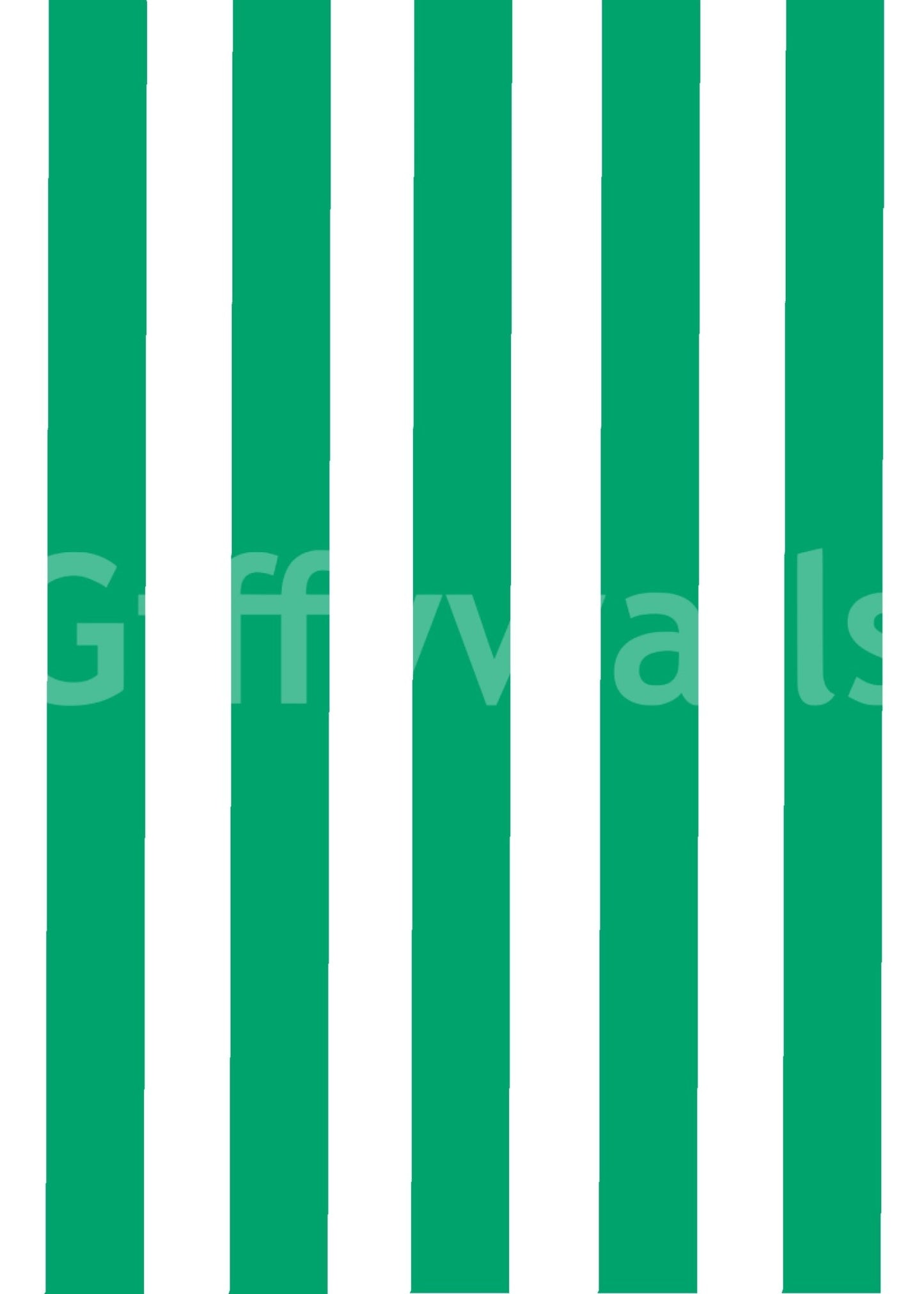 Vertical stripes wallpaper in jade green and cream tones