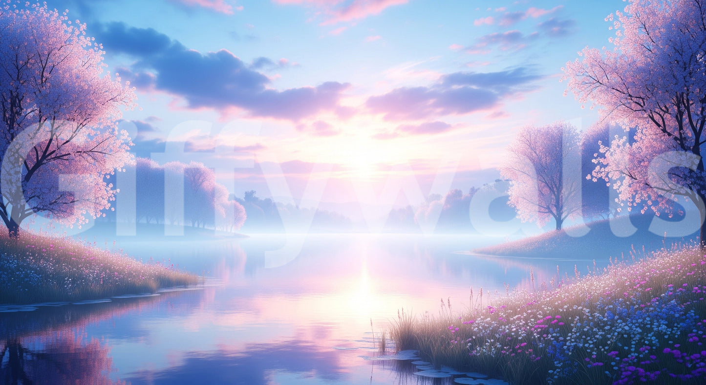 Bloom by the Lake Wall Mural