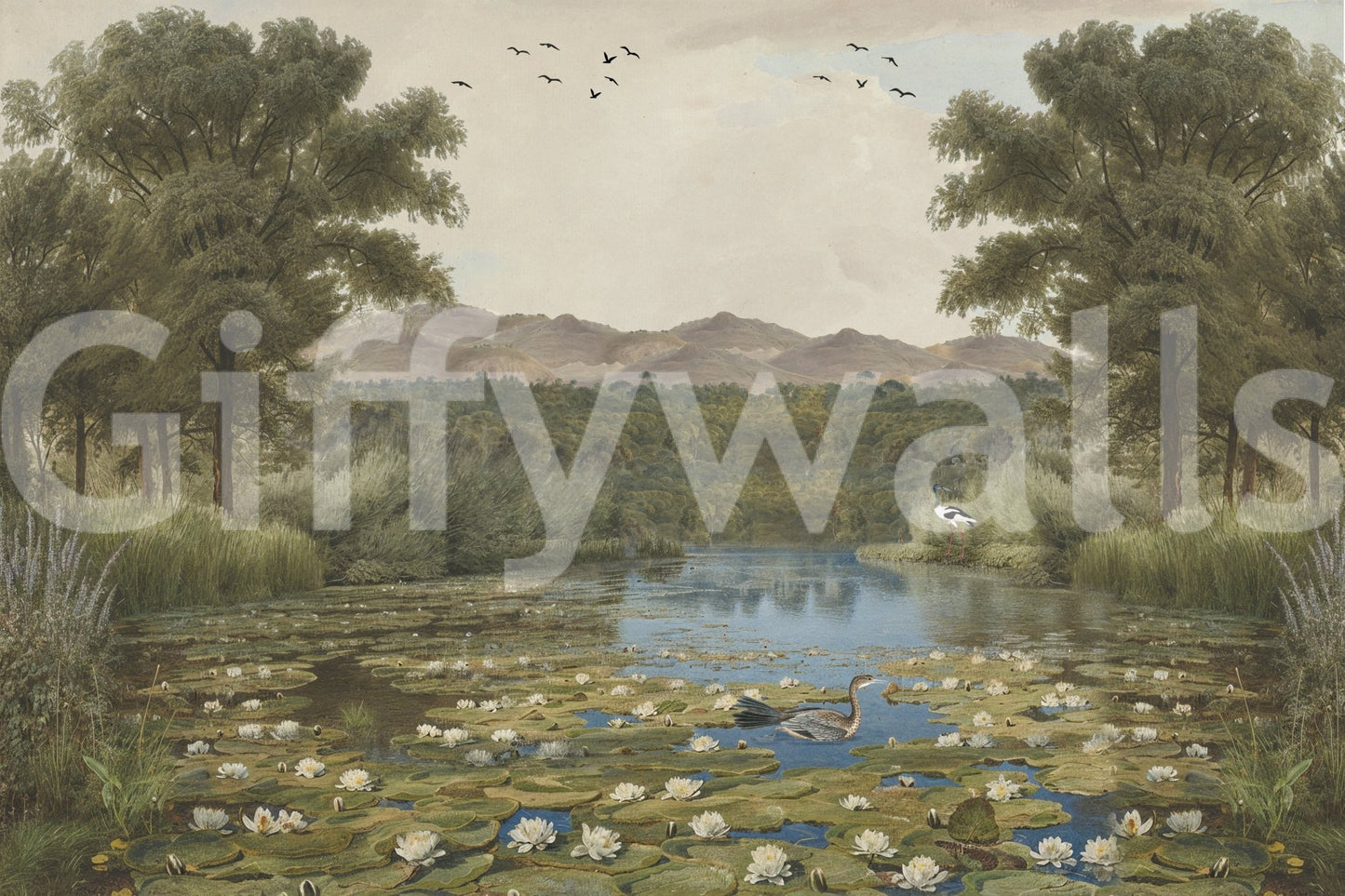 Lily Pond Serenity Wall Mural