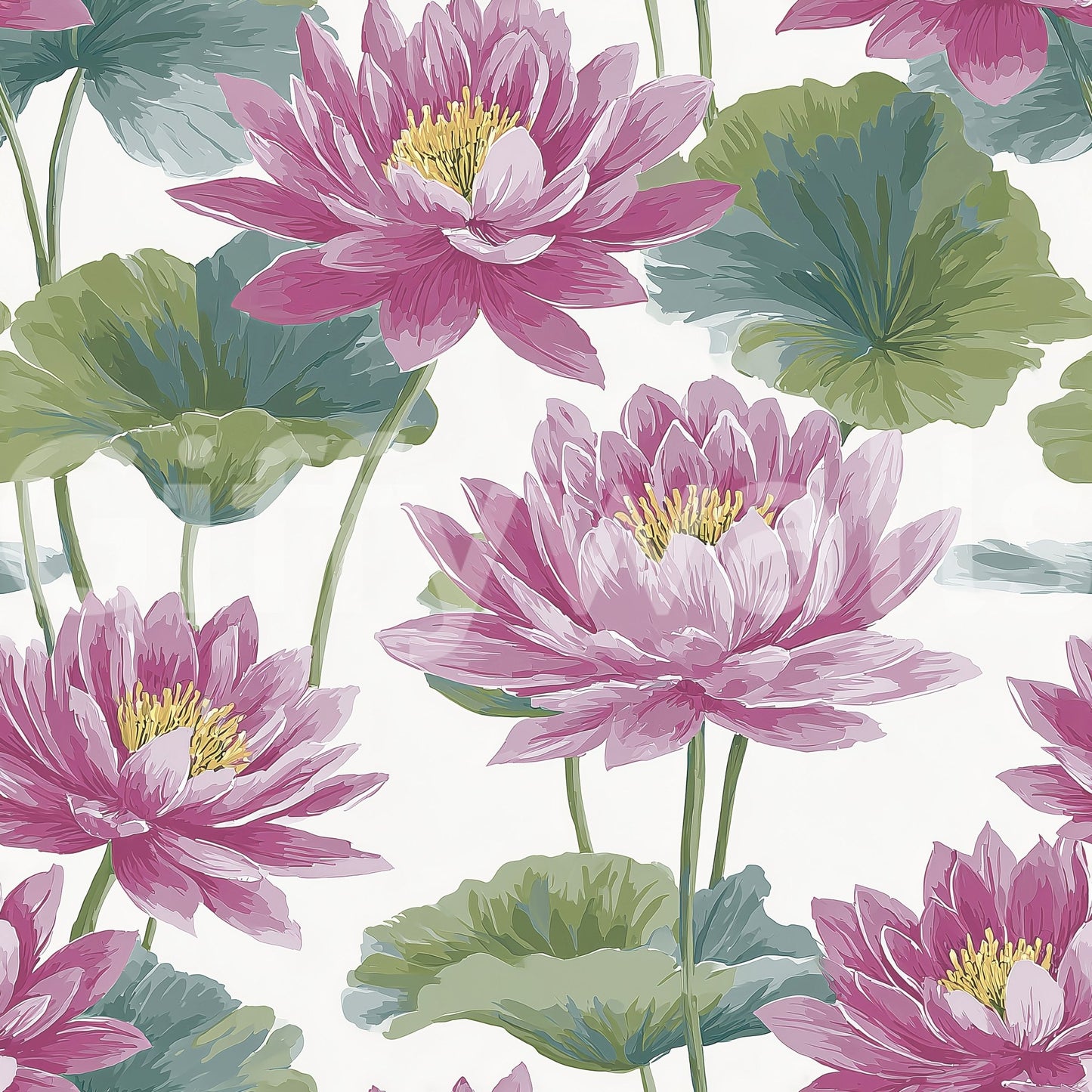 The Lotus Bloom Symphony mural makes a sophisticated and peaceful statement.