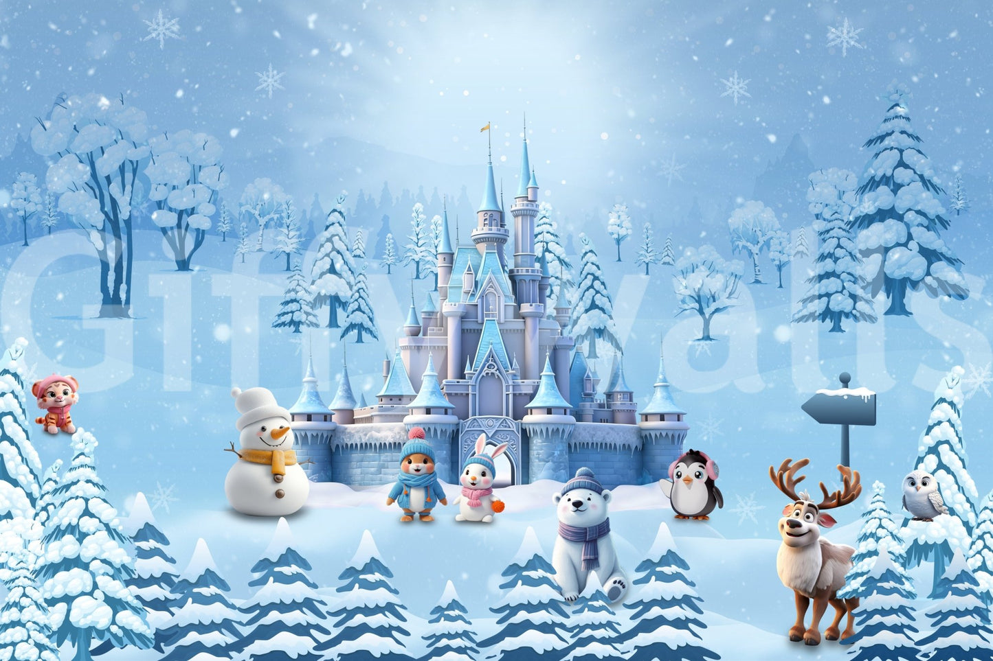 Magical Winter Wonderland Wall Mural