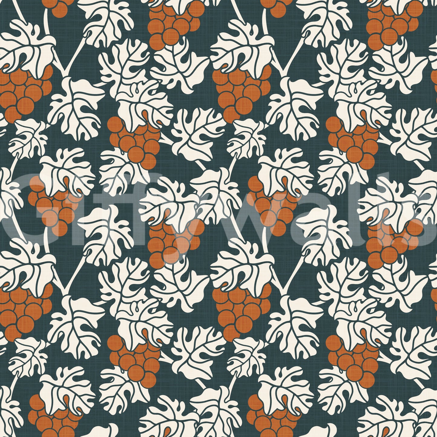 Elegant Mediterranean vineyard mural for your home decor.